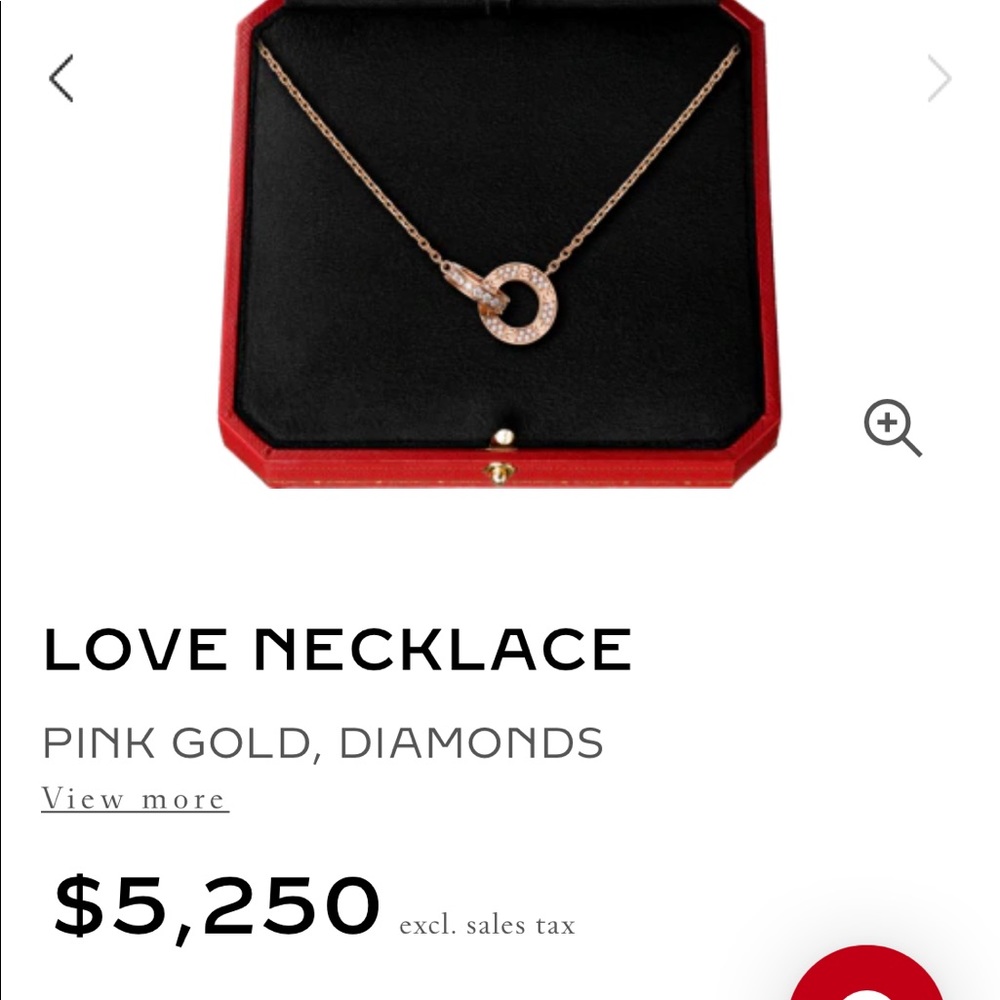 AUTHENTIC Cartier Love Necklace with diamonds